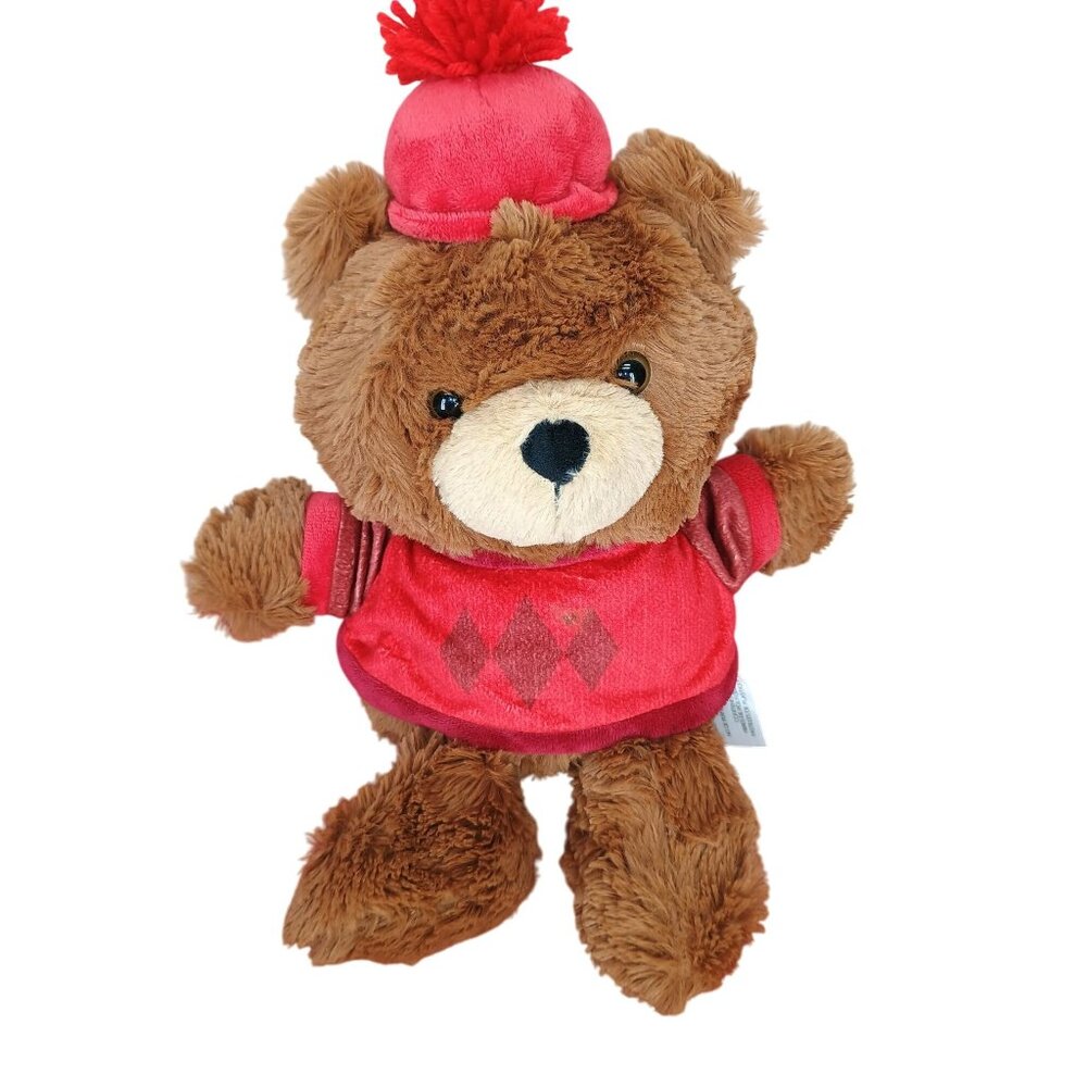 Animal Adventure Bear Plush Stuffed Toy‎ Lovey Red Shirt Hat
